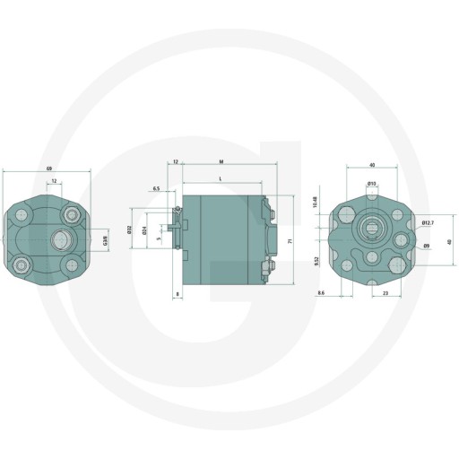 CBK-F110 - Правый насос GR1 Powerpack, вилочный погрузчик, подъемник