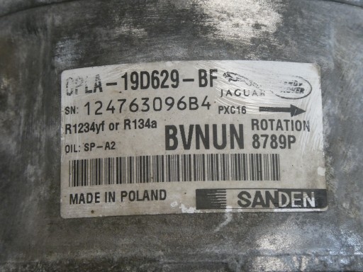 kompresor pumpa klimatizacije LAND ROVER DISCOVERY SPORT L550 2.0D 204DTD