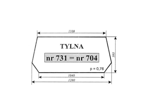 ЗАДНЕЕ СТЕКЛО URSUS KOJA SMOLNIKI 704