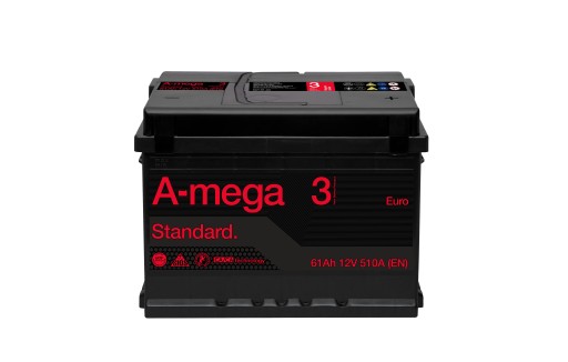 61AH/510A - Акумулятор AMEGA Standard M3 12V 61AH 510A
