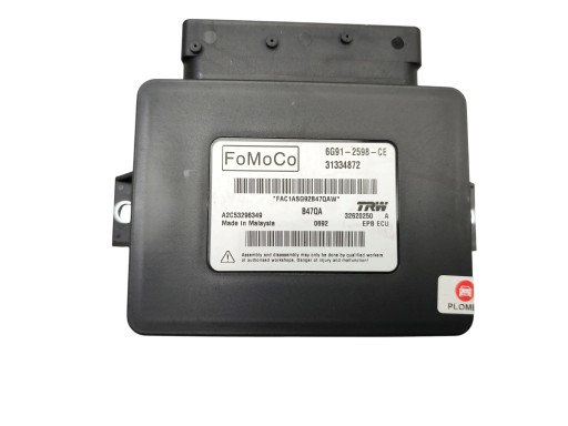 modulo LEVA FRENO A MANO VOLVO S80 II LIFT (2009-2011) 31334872 6G91-2598-CE