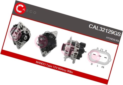 Генератор 12v 90a oe mando - casco cal32129gs