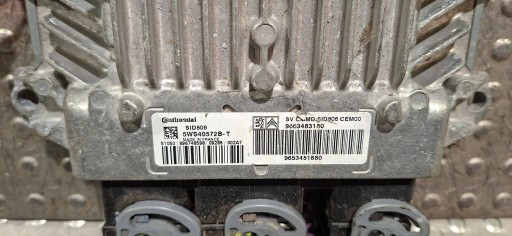 computer 9653451880 5WS40572B-T 9663483180 PEUGEOT 1007 1.4 HDI