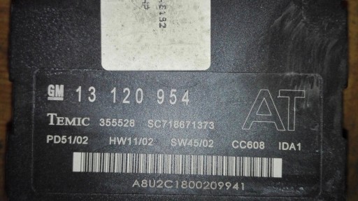 VECTRA C module control unit compartment BSI 13120954 AT
