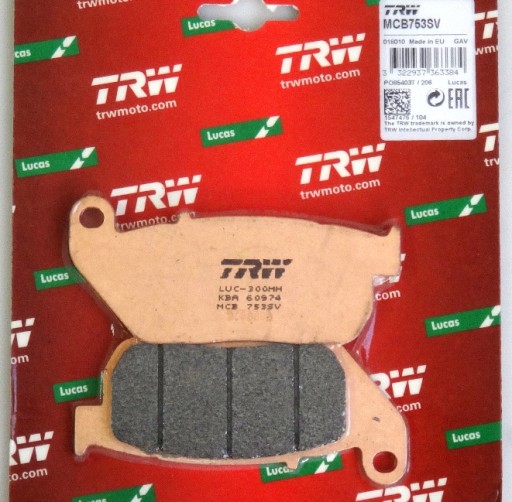 MCB753SV - Гальмівні колодки Ham передні TRW Harley XL 1200 N 07-12