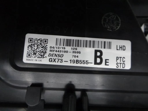 JAGUAR XE X760 heating heater EUROPA
