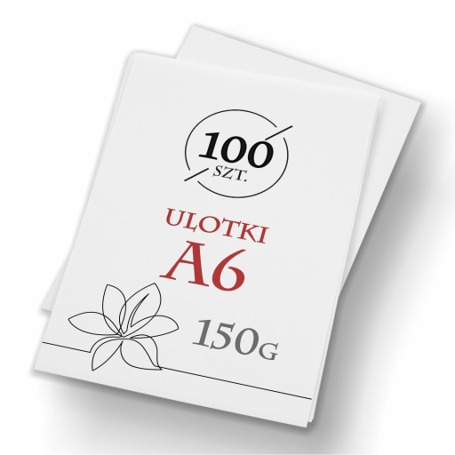 Ulotka A6 - 150g - 100 sztuk