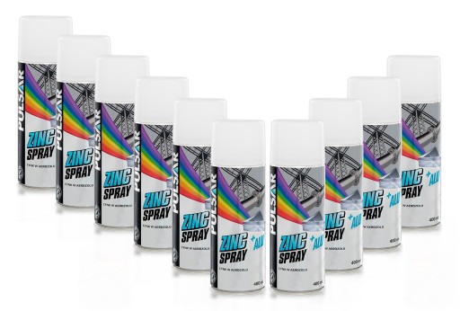 PULSAR цинк + алюминий спрей цинк 400 мл x10