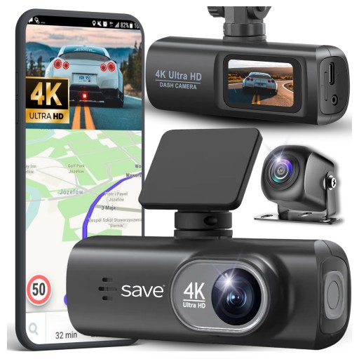 Kamera Samochodowa Wideorejestrator Kamera Cofania Wideo Rejestrator 4K Pl