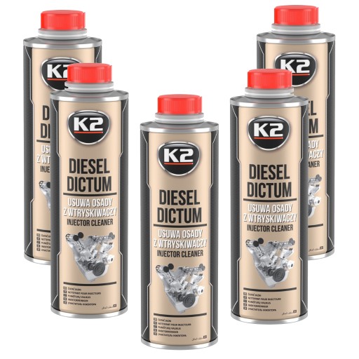 K2 DIESEL dictum 0,5 л очищає дизельні уприскування x 5