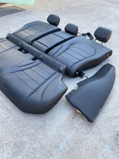 MERCEDES C W205 KOMBI Sitz heck hinten Leder schwarze