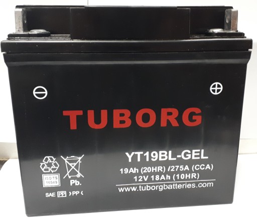 Akumulator Tuborg YT19BL 19Ah 275A 51913 BMW zamienni Yuasa gwarancja 2lata