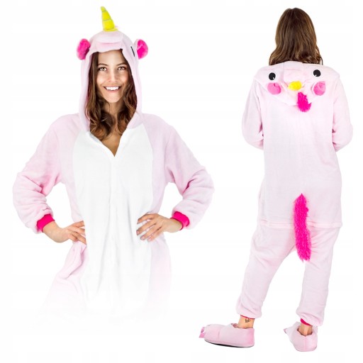 RUŽOVÝ PEGAS JEDNOROŽEC PYŽAMO KIGURUMI ONESIE L