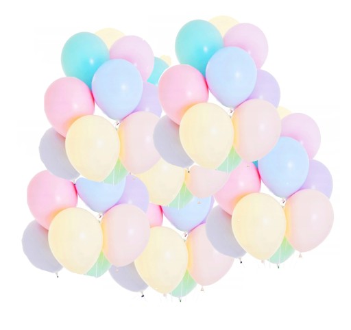 Різнокольорові пастельні кульки - 70 шт