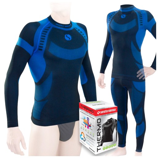 Футболка з довгим рукавом Sesto Senso Thermoactive T-shirt, синя, розмір XL