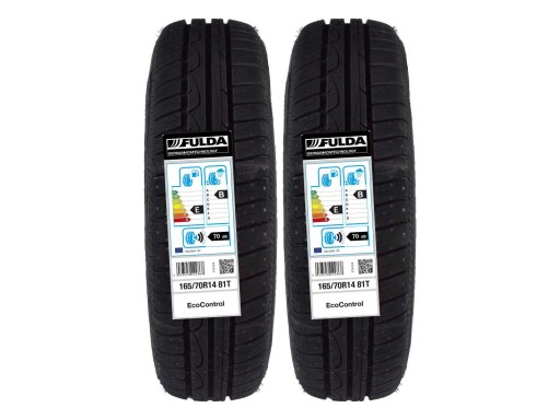 2 літні шини 165 / 70R14 Fulda Ecocontrol