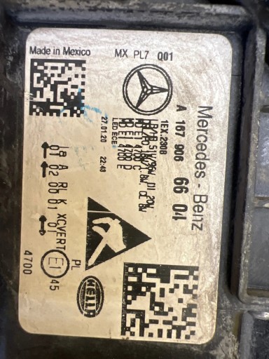 světlo pravá Mercedes GLE W167 Full Led A1679066604