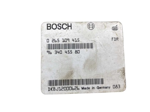 control unit ESP PEUGEOT 607 3.0 V6 0265109415 9634045580
