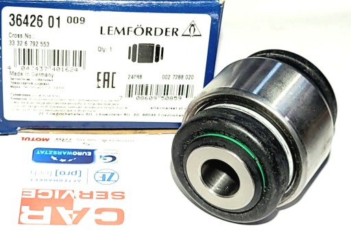 01 - Lemforder 36426 задня нижня плаваюча втулка bmw 1 e81 e87 3 e90 e91 f20 f31