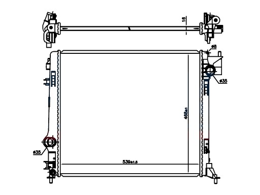 214107399R - NISSAN QASHQAI 2013-2017 РАДИАТОР 2140000Q3L