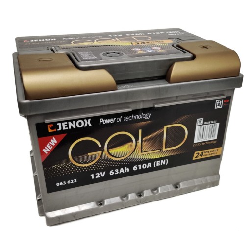 Акумулятор Jenox Gold New 12V 63AH 610A P + 063622
