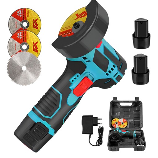 АККУМУЛЯТОРНАЯ УГЛОВАЯ ШЛИФРОВАЛЬНАЯ МАШИНА 18500 ОБ/МИН 2x АККУМУЛЯТОР 3x ДИСК