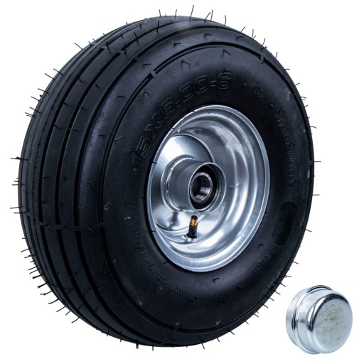 25mm - Прицепное колесо сеноворошилки 15x6.00-6 с насосом | ось 25 мм | agtech