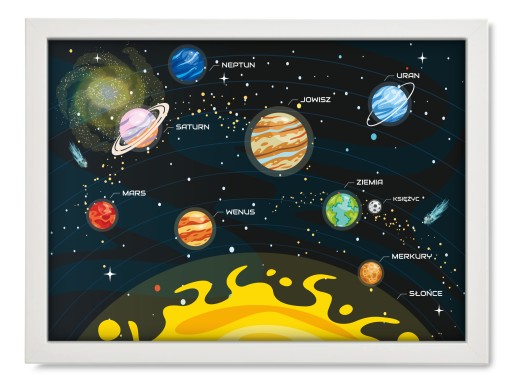 КОСМІС - СОНЯЧНА СИСТЕМА ПЛАКАТ + РАМКА 40х30