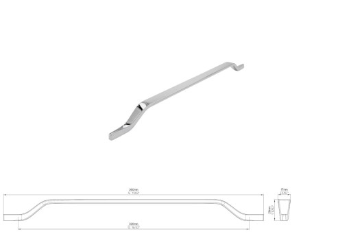 Uchwyt meblowy SIRO 2318-360ZN1 chrom połysk