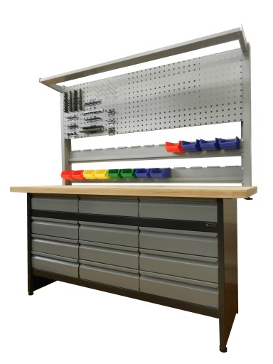 ІНСТРУМЕНТАЛЬНИЙ СТІЛ З ЦЕНТРАЛЬНИМ ЗАМКОМ І НАДСТАВКОЮ