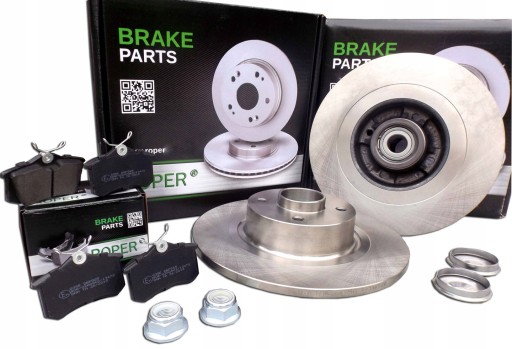 Диски + опорные колодки сзади для SCENIC 2 II Megane