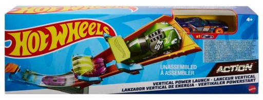 HOT WHEELS Action Vertical Power Launch ZESTAW kaskaderski z