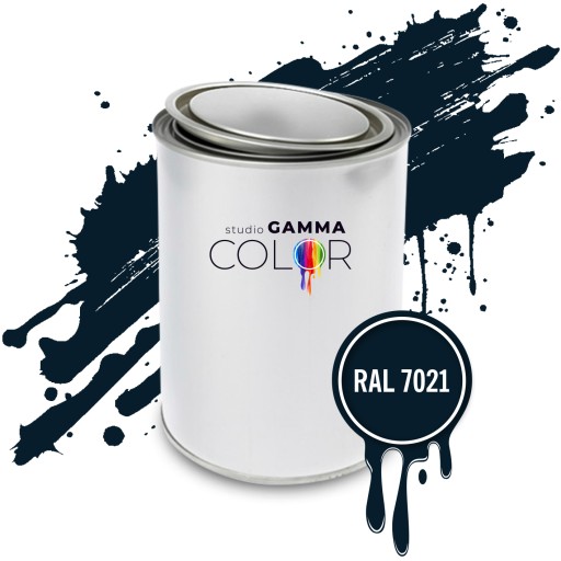 RAL 7021 фарба / лак НІТРОАКРИЛОВИЙ мат,для металу і дерева, 1л