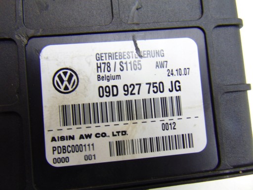 control unit gearboxes AUDI Q7 4L 4.2 TDI 09D927750JG