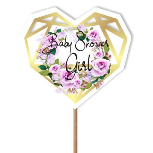 ТОППЕР довгий букет ПІКЕР Торт BABY shower GIRL