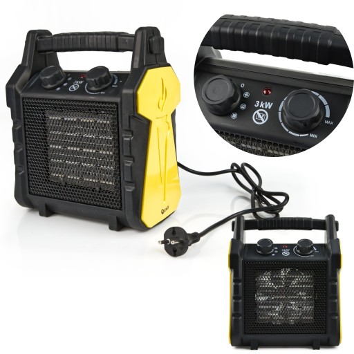 МОЩНЫЙ ЭЛЕКТРИЧЕСКИЙ НАГРЕВАТЕЛЬ ВОЗДУХОДУВКА FARELKA 3KW