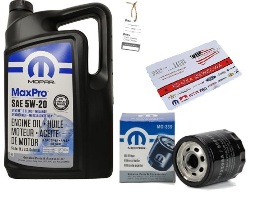 MOPAR 5W20 5L + ФИЛЬТР MO-339 + БЕСПЛАТНЫЕ ПОДАРКИ