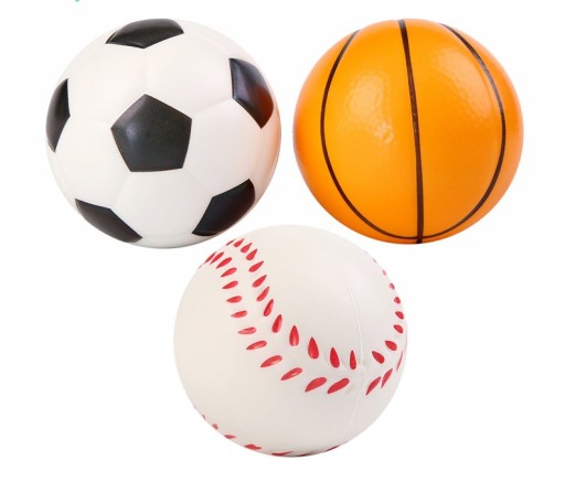 3× Набір антистресових м’ячів Perfect sport, 6 шт.
