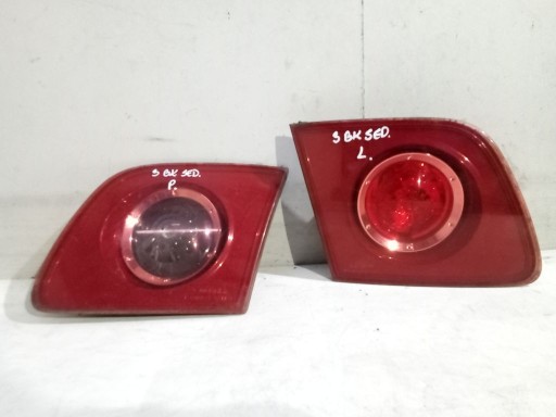 Mazda 3 and BK sedan lights right and left rear part rear. to the bonnet
