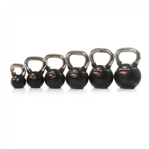 Kettlebell ogumowany z rączką chromowaną 12 kg