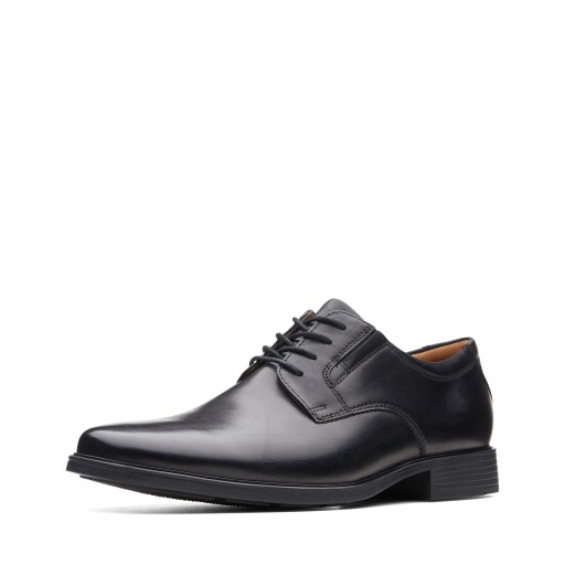 Clarks Tilden Plain Derby Męskie, Czarny - 43 Eu