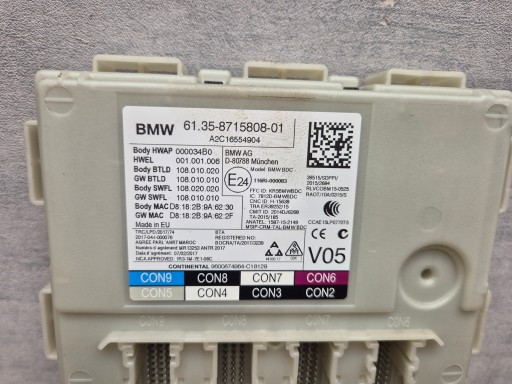 BMW 5 G30 G31 Centralina comfort BDC 8715808