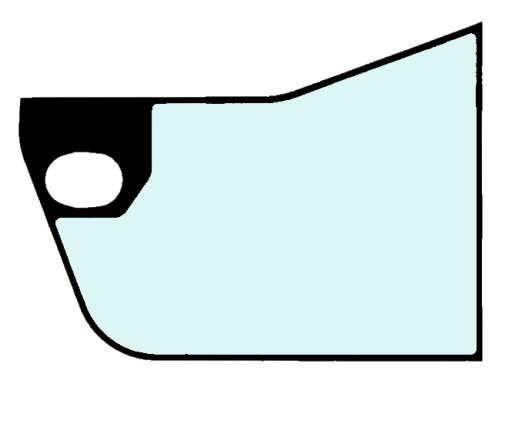 G3563 - СТЕКЛО ДВЕРИ НИЖНЯЯ ШЕЛКОГРАФИЯ BOBCAT TL34. 65HF R