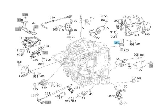 0091535028 A0061536028 - Датчик давления выхлопных газов Mercedes A0091535028