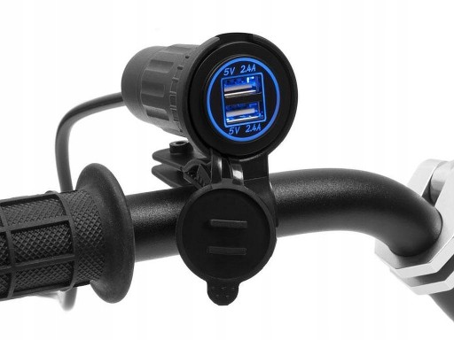 МОТОЦИКЛ РАЗЪЕМ 2X USB 5V 2.4 A - 12V / 24V