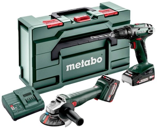 Metabo шуруповерт BS18 + шлифовальный станок W18 L 9 2/4 Ah