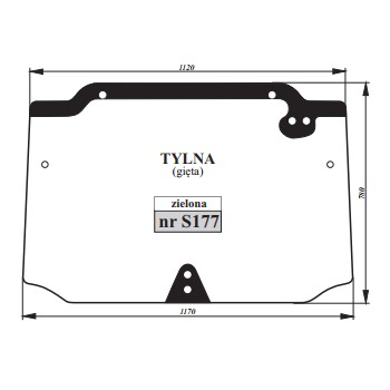 44911502 - Заднє скло NEW HOLLAND / CASE / STEYR