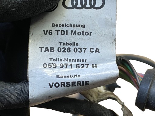 AUDI VW 3.0TDI kabelbaum kabelsatz Motorkabelbaum 059971627H