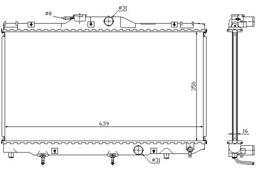 NIS-646281-ZS1 - Радіатор двигуна nissens 164000d070 164000d040 16