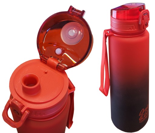 Пляшка для води CoolPack Brisk 600 мл червоно-чорна